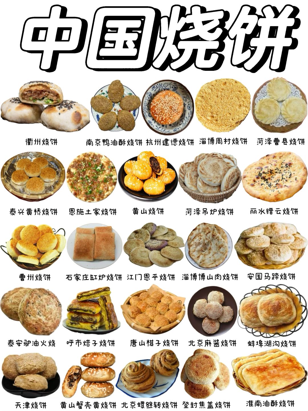 中国各地的烧饼,你吃过哪些?